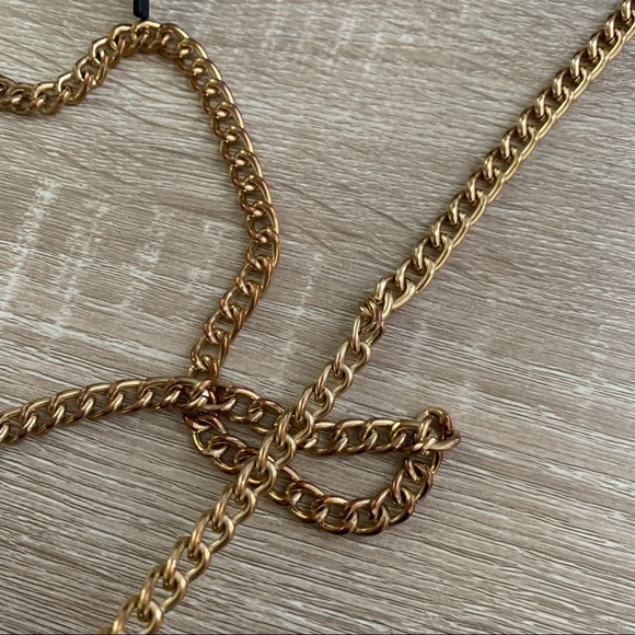 Rampage Vegan Faux Leather Gold Chain Crossbody - Picture 9 of 10